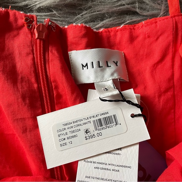 MILLY easton tile eyelet dress - Picture 4 of 5